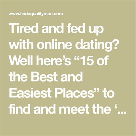 fed up online dating
